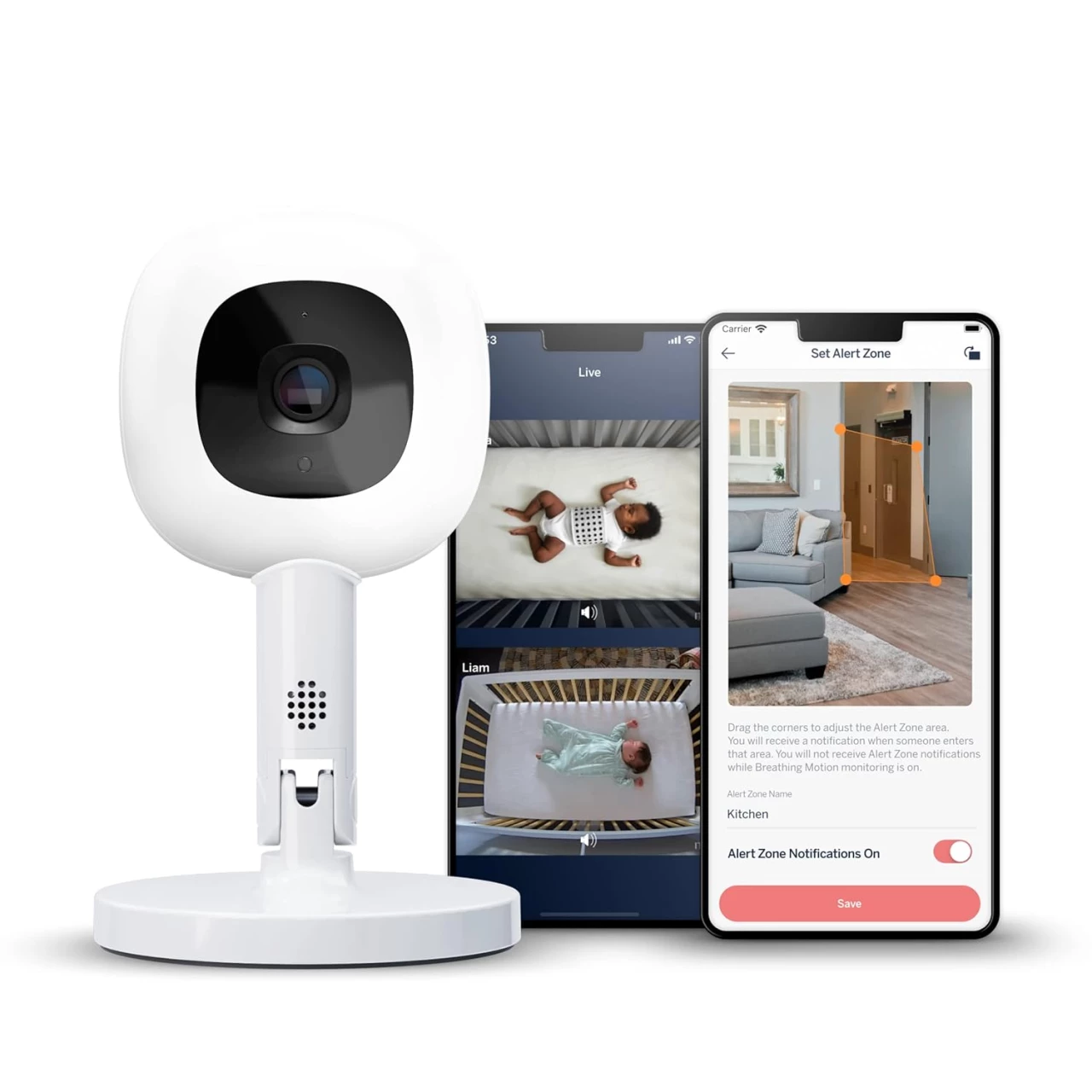 Nanit Pro Smart Baby Monitor &amp; Flex Stand - 1080p Secure Wi-Fi Video Camera