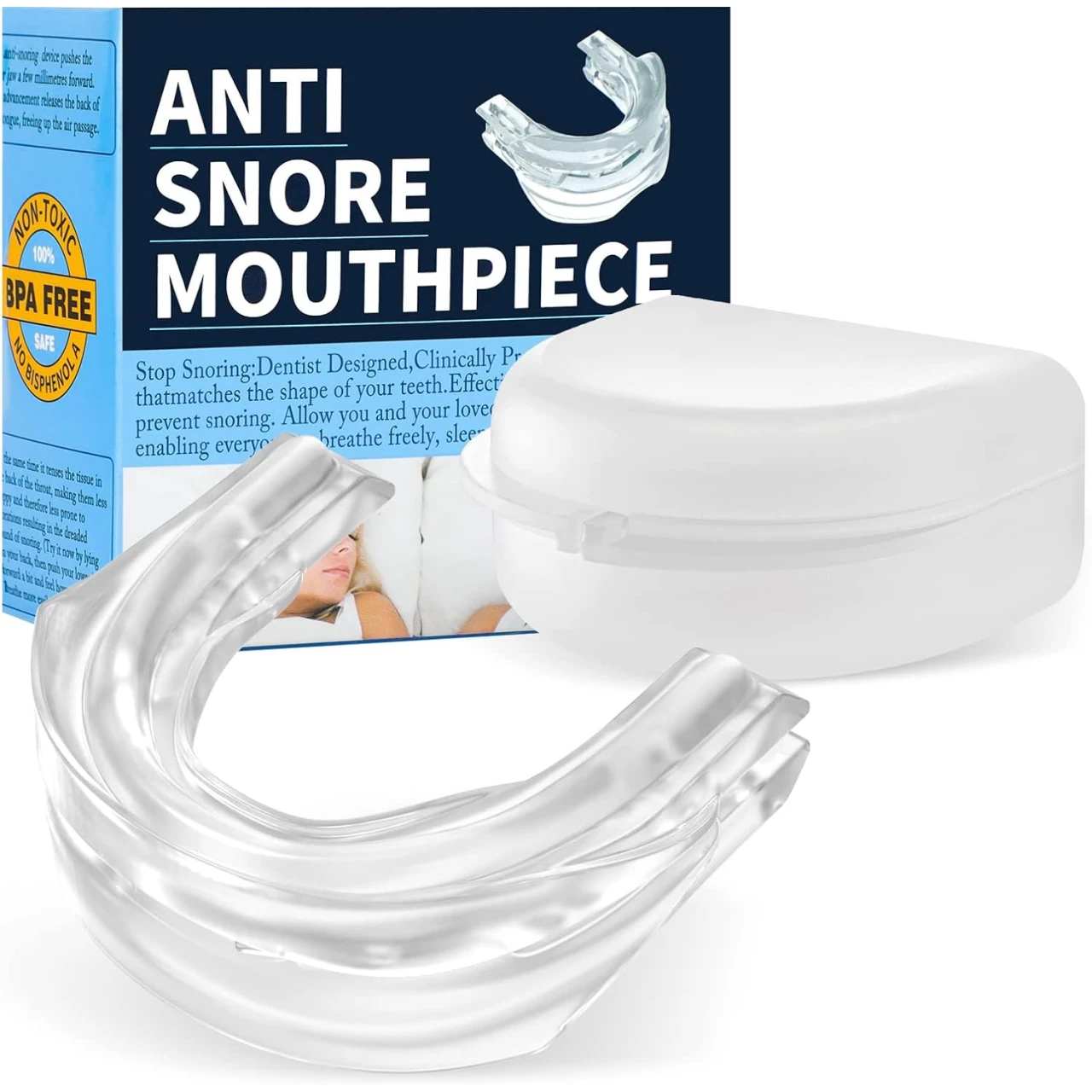 Anti-Snoring Mouth Guard,Anti-Snoring Mouthpiece Comfortable Snoring Solution - Helps Stop Snoring, Anti-Snoring Devices for Men/Women a Better Night&rsquo;s Sleep