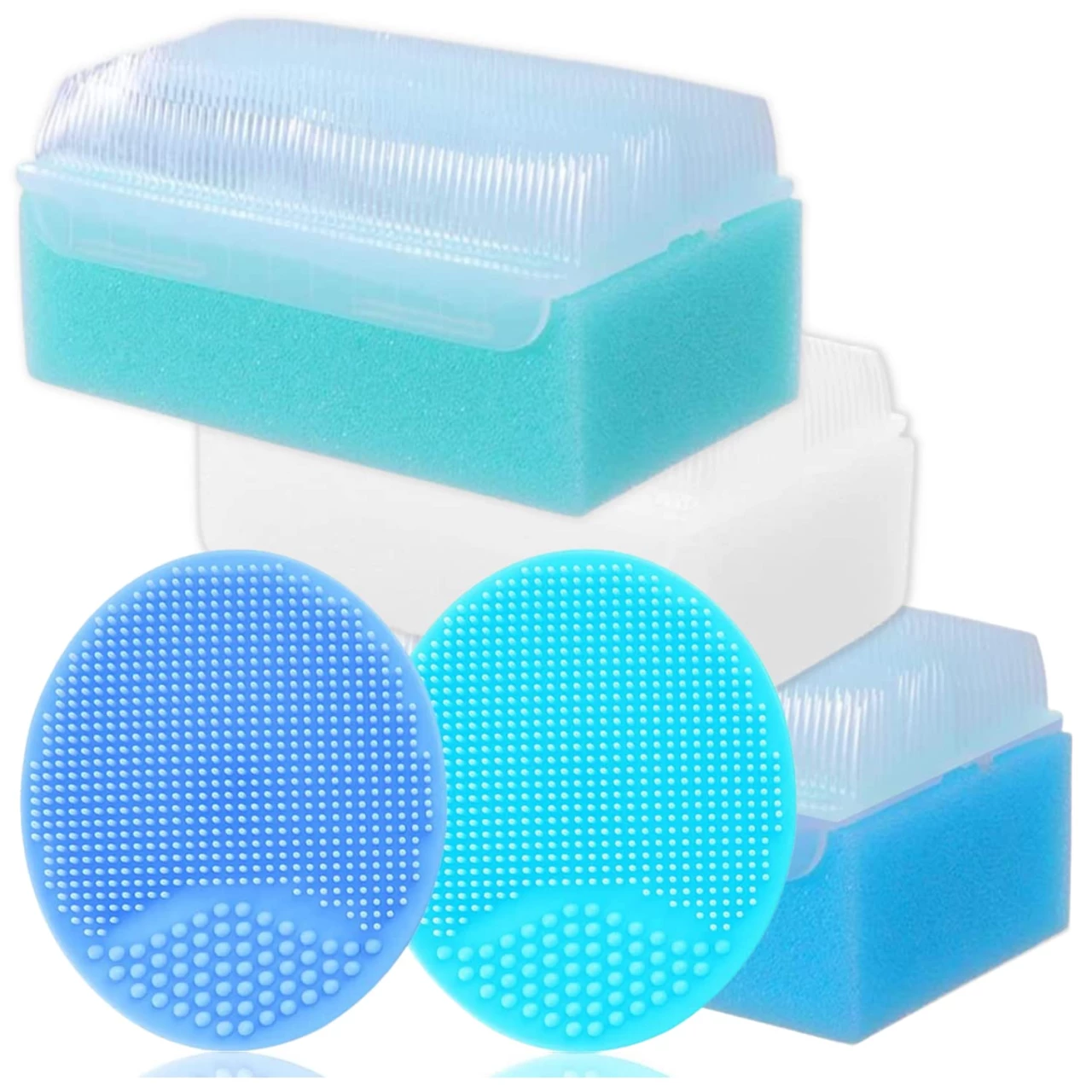 Baby Bath Sponges for Newborns - Baby Cradle Cap Brush - Cradle Cap Comb for Babies (Pack of 5)