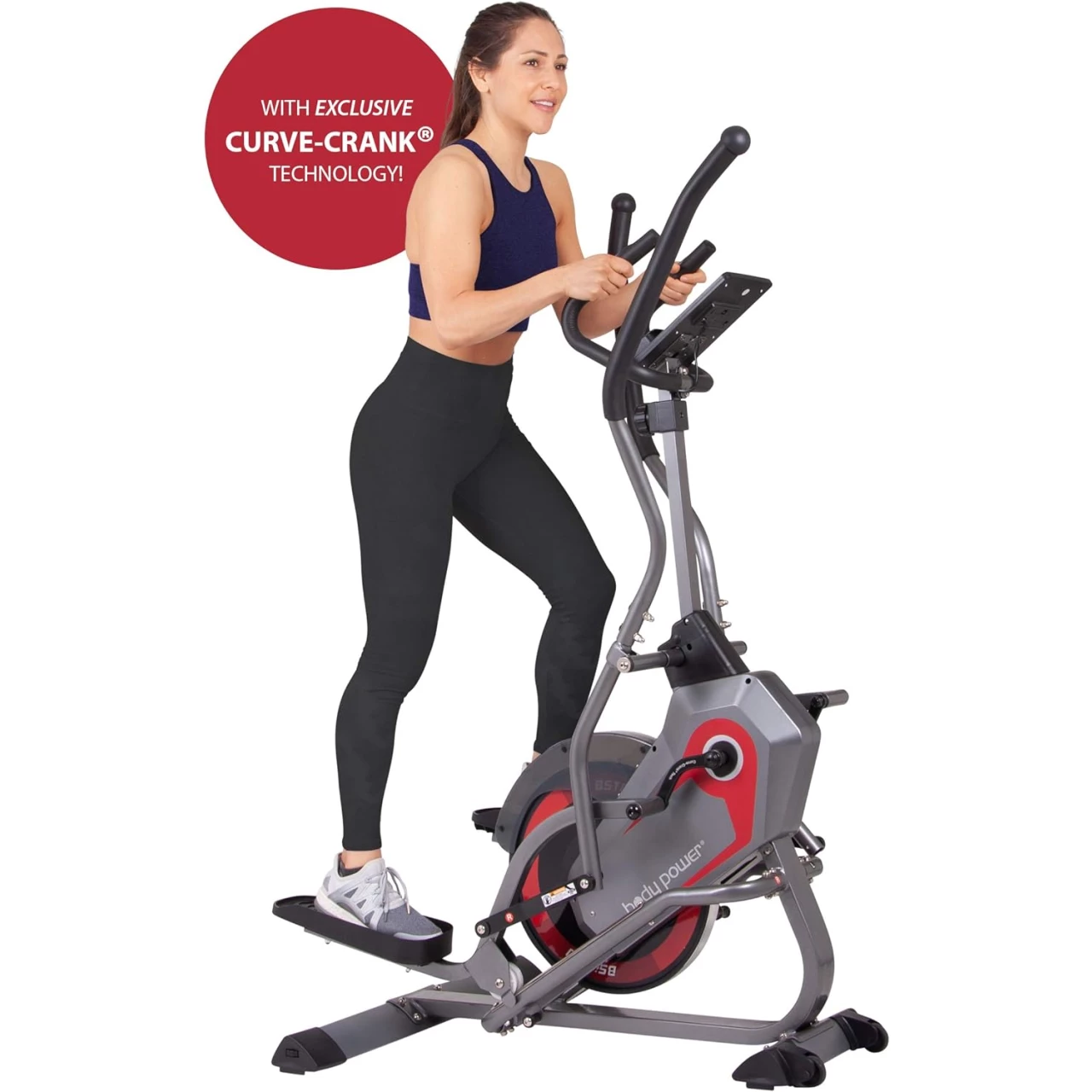 Elliptical Stepper Machine for Home. Patented 2-in-1 Stair Climber, Stepper, New Model, HIIT Training, Ergonomic, 1 Yr Warranty, Cardio, Resistance, 8 Levels, Digital, Compact, Safe, Body Power