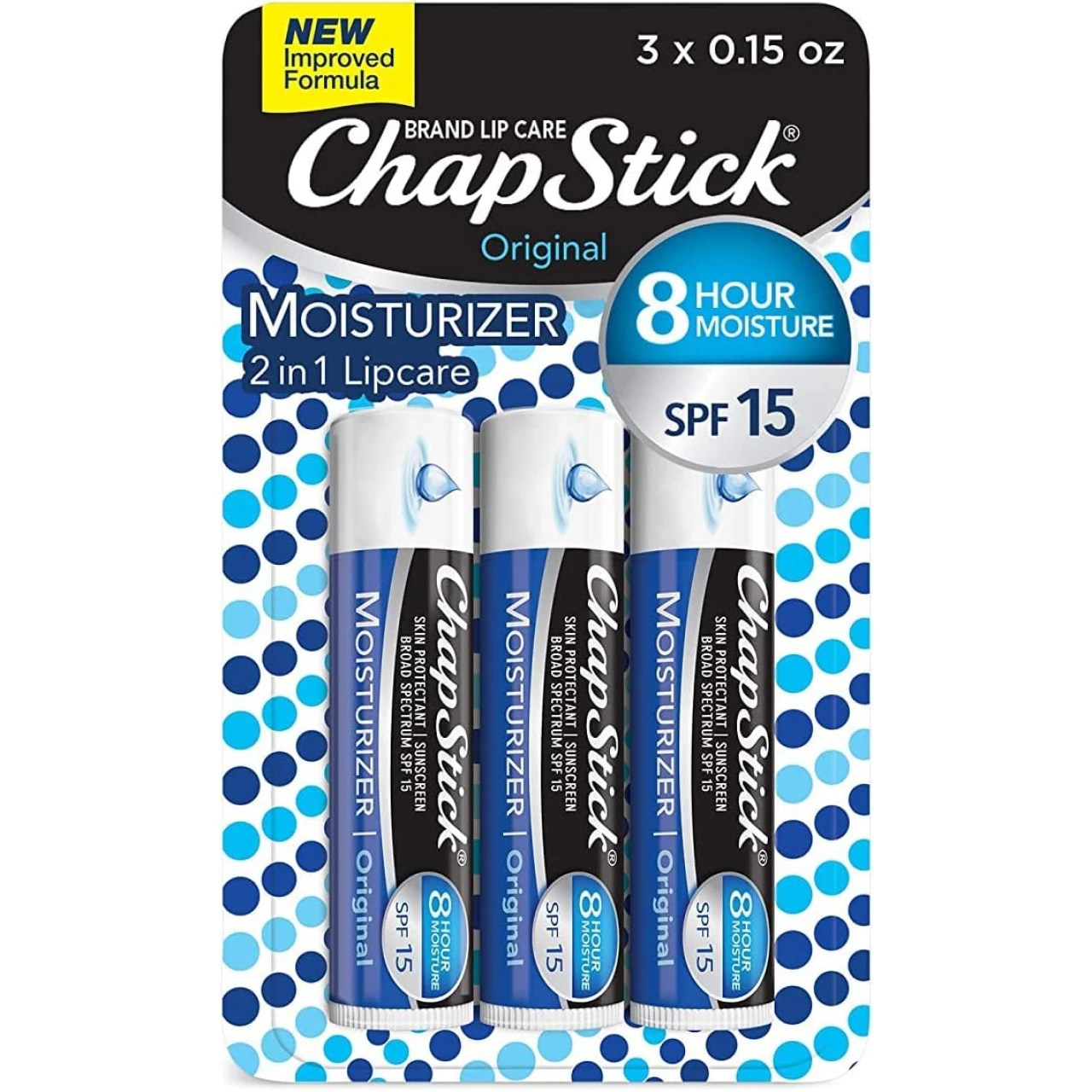 ChapStick Lip Balm , 0.15 Ounce (Pack of 3)