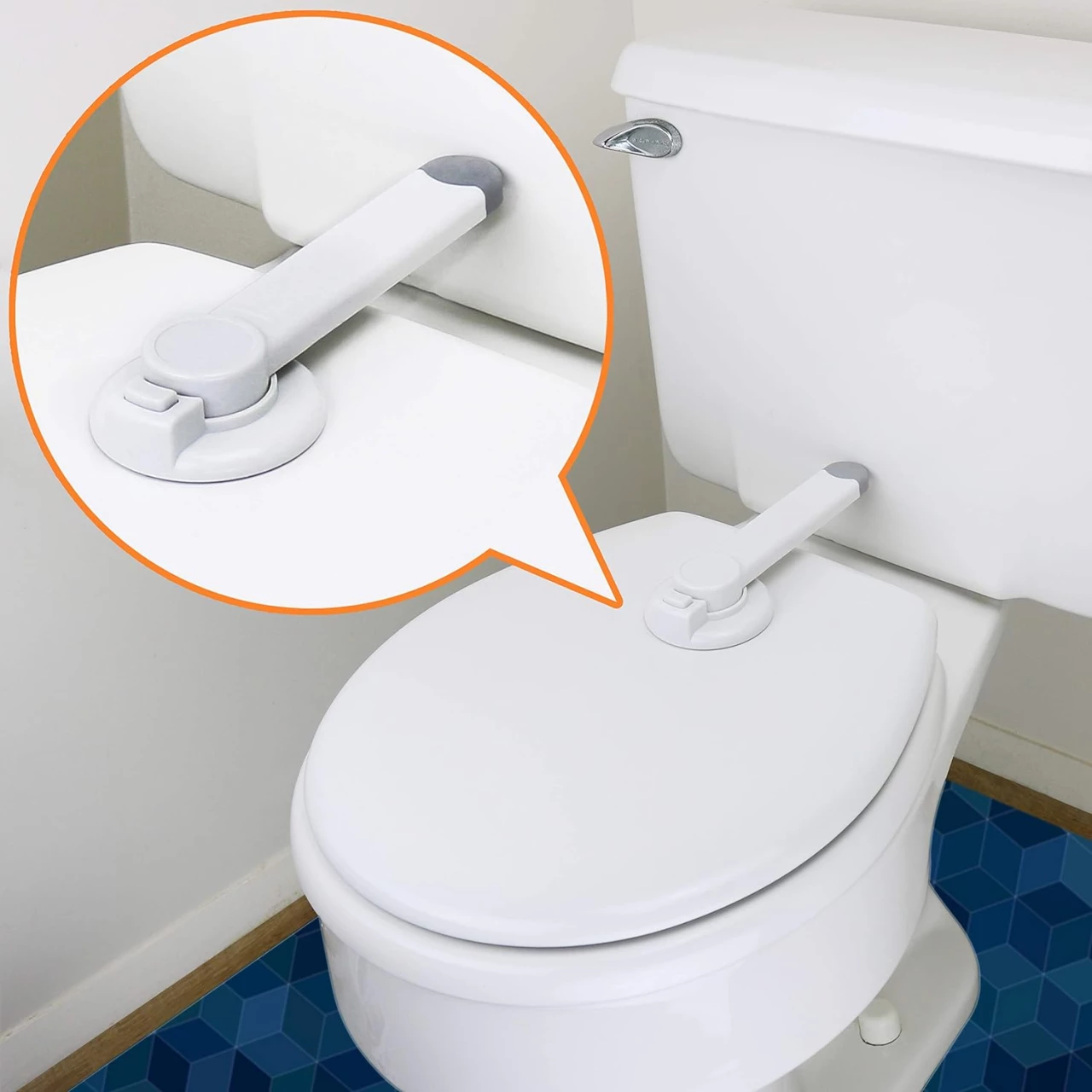 Toilet Lock Child Safety - Ideal Baby Proof Toilet Seat Lock with 3M Adhesive | Easy Installation, No Tools Needed