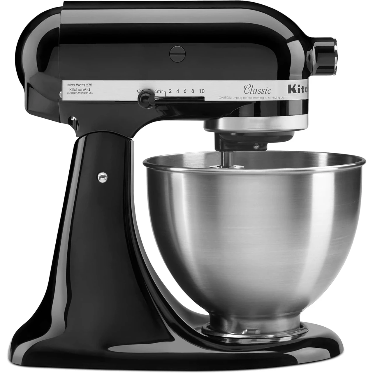 KitchenAid Classic Series 4.5 Quart Tilt-Head Stand Mixer K45SS, Onyx Black