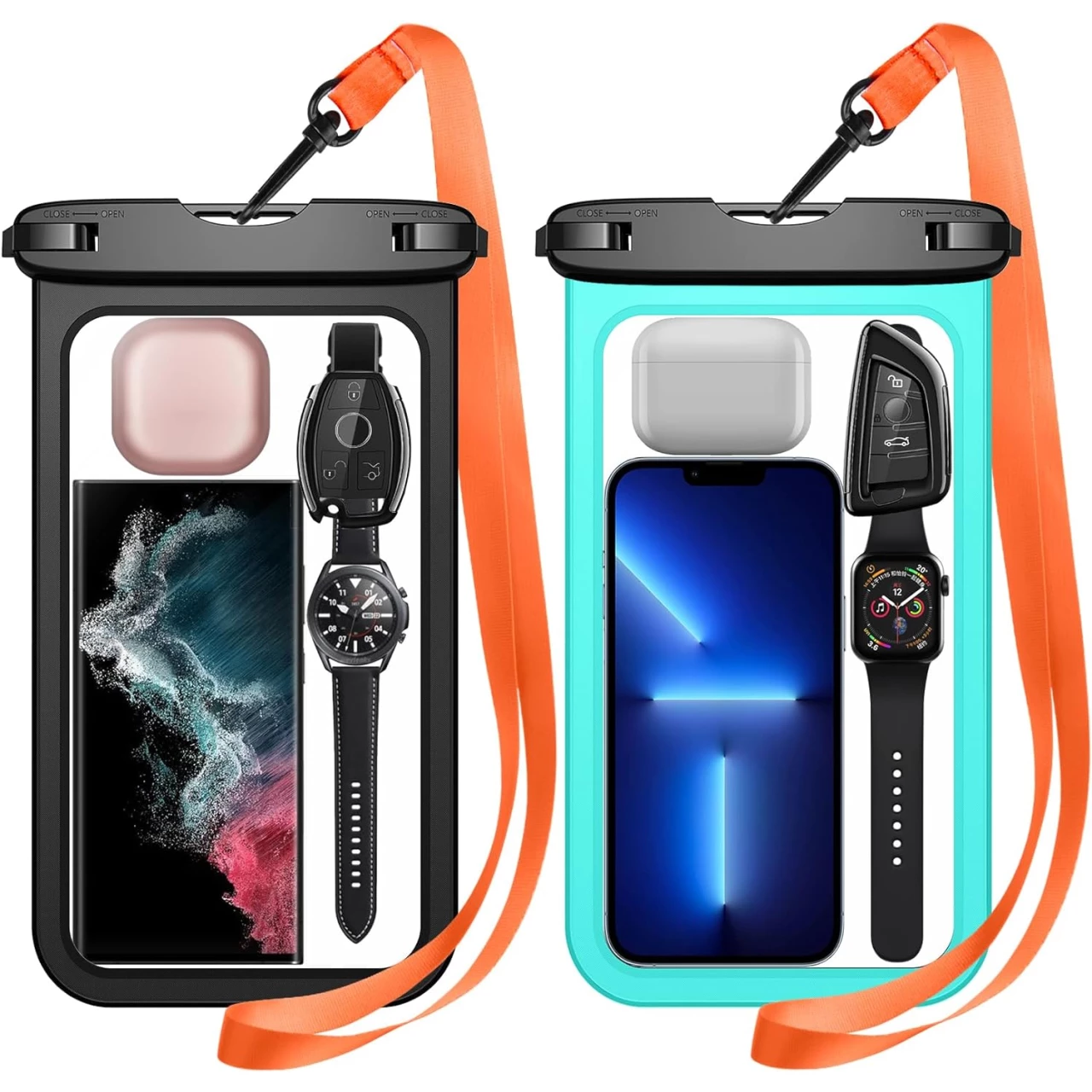 Temdan 2 Pcs Waterproof Phone Pouch