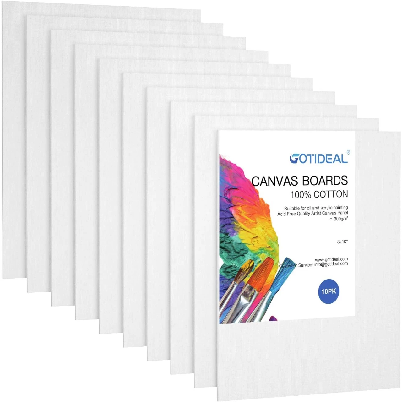 GOTIDEAL Canvas Boards, 8x10&quot; Set of 10