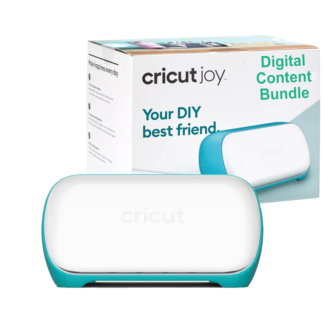 Cricut Joy Machine &amp; Digital Content Library Bundle - Includes 30 images in Design Space App - Portable DIY Smart Machine for creating customized cards, crafts, &amp; labels Blue
