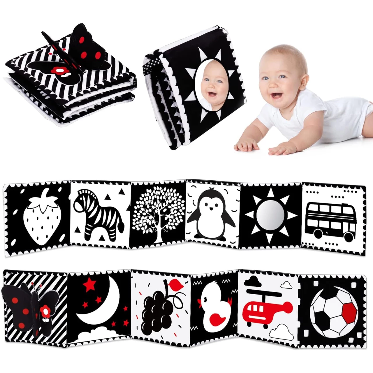 Black and White High Contrast Baby Toys