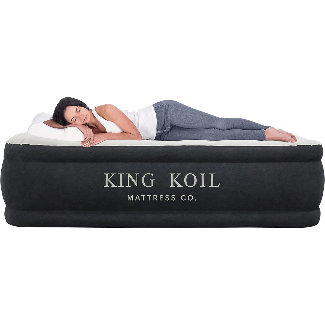 King Koil Luxury Air Mattress Queen with Built-in Pump