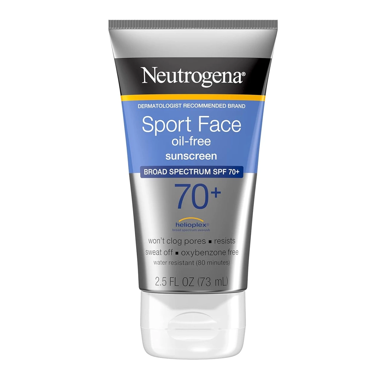 Neutrogena Sport Face Sunscreen SPF 70+, Oil-Free Facial Sunscreen Lotion