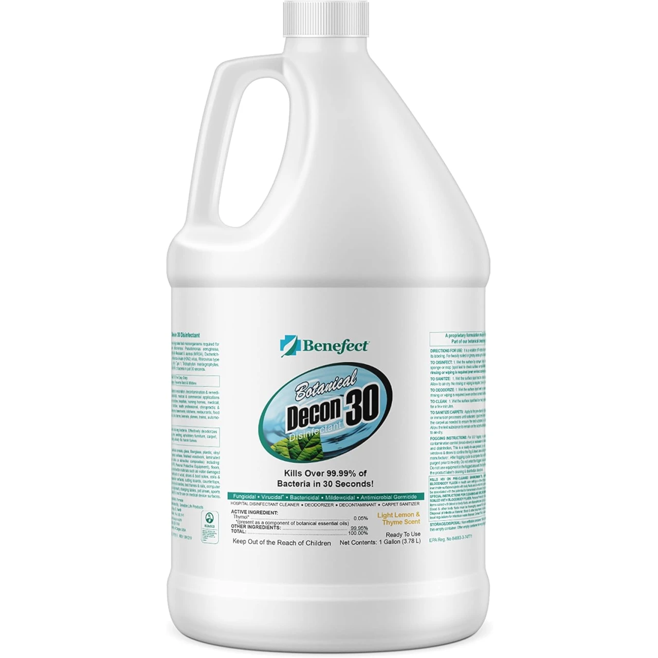 Benefect Botanical Decon 30 Disinfectant Cleaner - All Natural Formula for Effective Cleaning Power