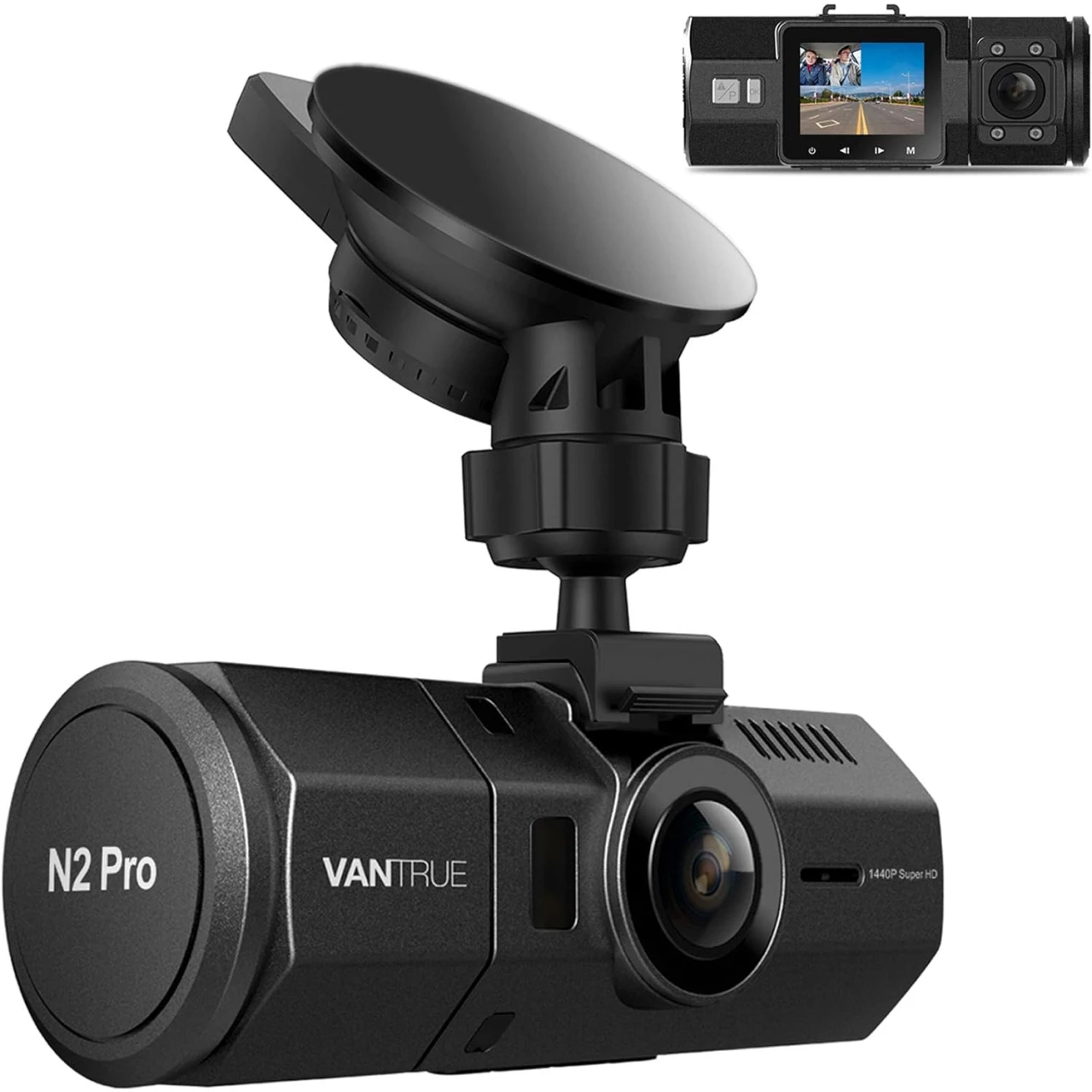 Vantrue N2 Pro Uber Dual Dash Cam Infrared Night Vision, Dual Channel 1080P Front and Inside Dash Cam, 2.5K Single Front Car Accident Dash Camera, 24hr Motion Sensor Parking Mode, Support 256GB max