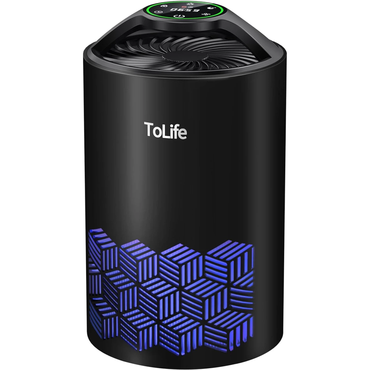 ToLife Air Purifiers for Bedroom, HEPA Air Purifier for Home, Air Cleaner, Portable Air Purifier with Low Noise Sleep Mode for Desktop Office, Black