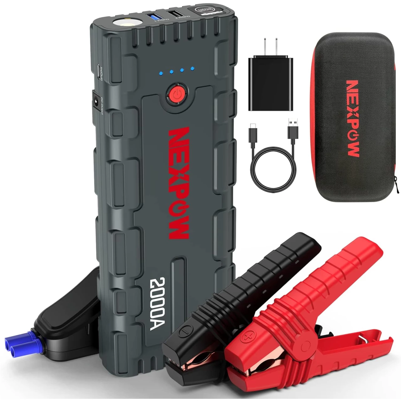 NEXPOW 2000A Peak Car Jump Starter with USB Quick Charge 3.0