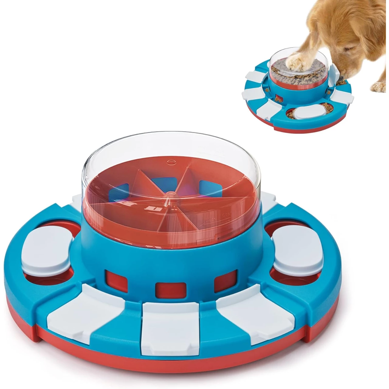Potaroma Dog Puzzle Toy 2 Levels, Slow Feeder for Large Small Dogs, Dog Food Treat Feeding Toys for IQ Training