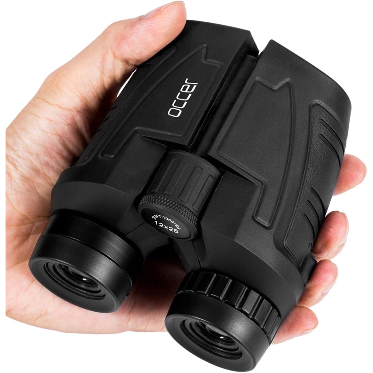 occer 12x25 Compact Binoculars with Clear Low Light Vision, Large Eyepiece Waterproof Binocular for Adults Kids,High Power Easy Focus Binoculars for Bird Watching,Outdoor Hunting,Travel,Sightseeing