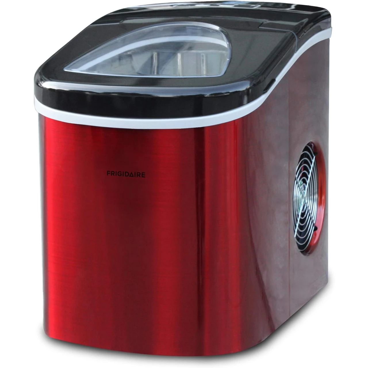 Frigidaire EFIC117-SSRED-COM Stainless Steel Ice Maker, 26lb per day, RED STAINLESS