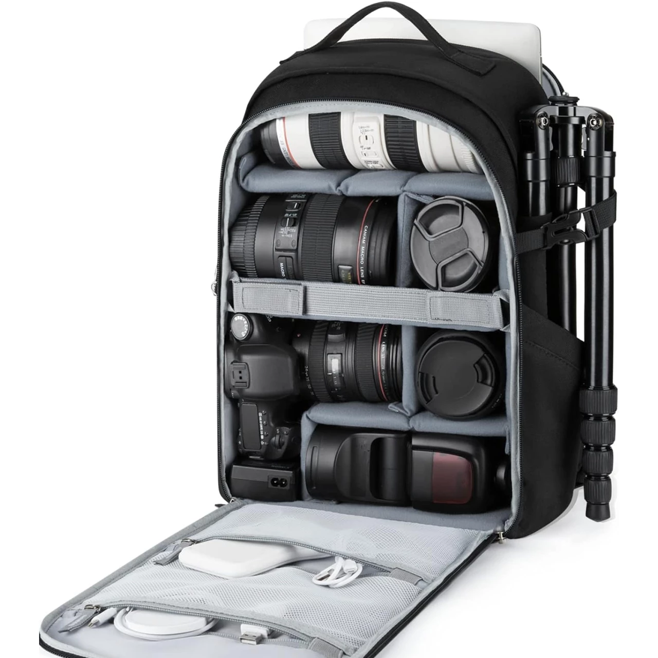 BAGSMART Camera Backpack, DSLR SLR Camera Bag Backpack Fits 15.6 Inch Laptop