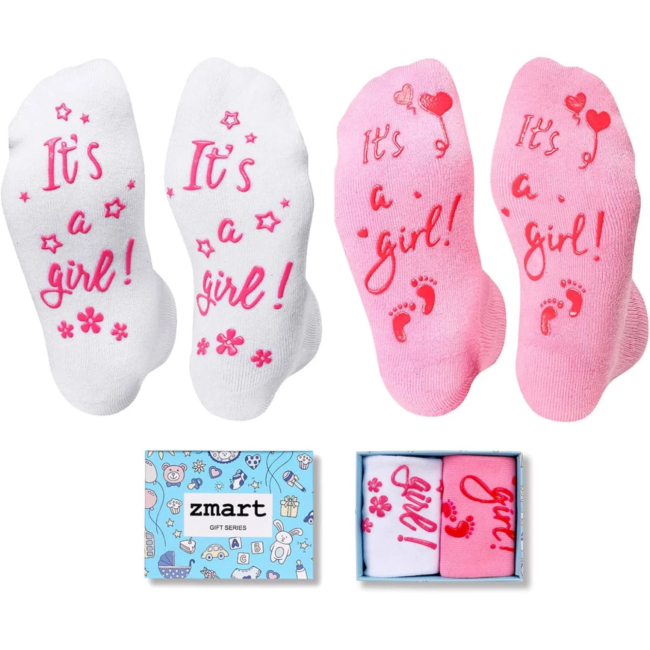 Zmart Gifts for Pregnant Mom Pregnancy Gifts Maternity Gifts, Labor Socks for Hospital 2 Pack