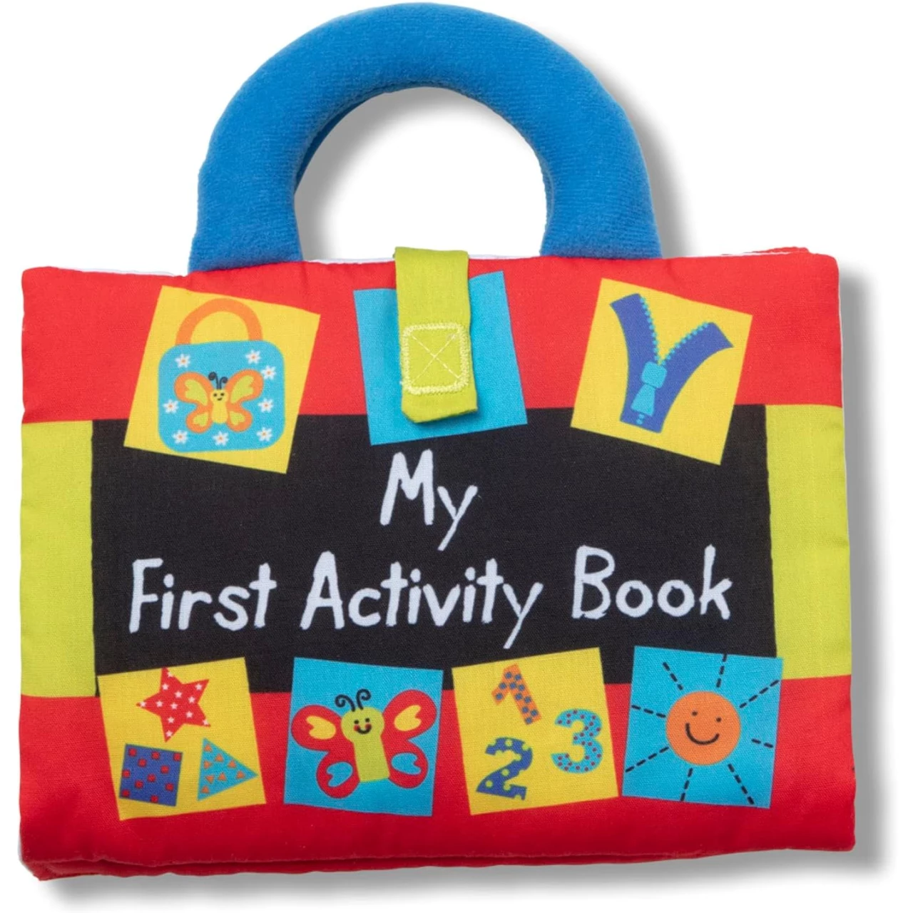 Melissa &amp; Doug K’s Kids My First Activity Book 8-Page Soft Book for Babies and Toddlers - Early Learning Developmental Plush Soft Activity Book