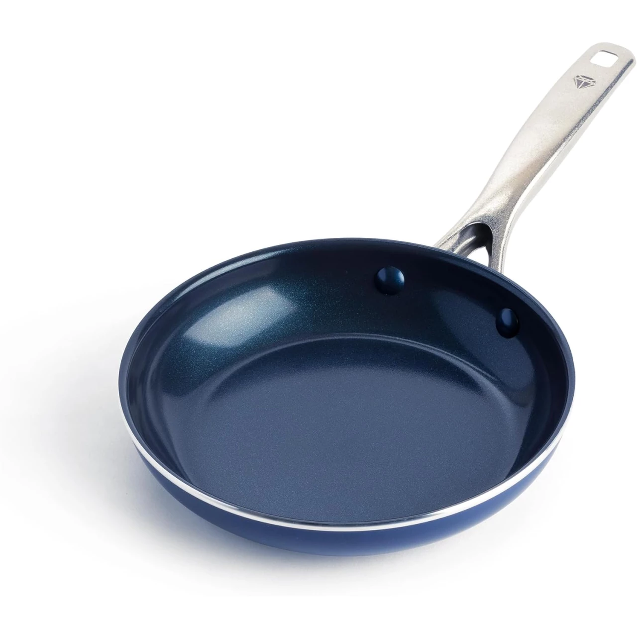 Blue Diamond Cookware Diamond Infused Ceramic Nonstick 8&quot; Frying Pan Skillet, PFAS-Free, Dishwasher Safe, Oven Safe, Blue