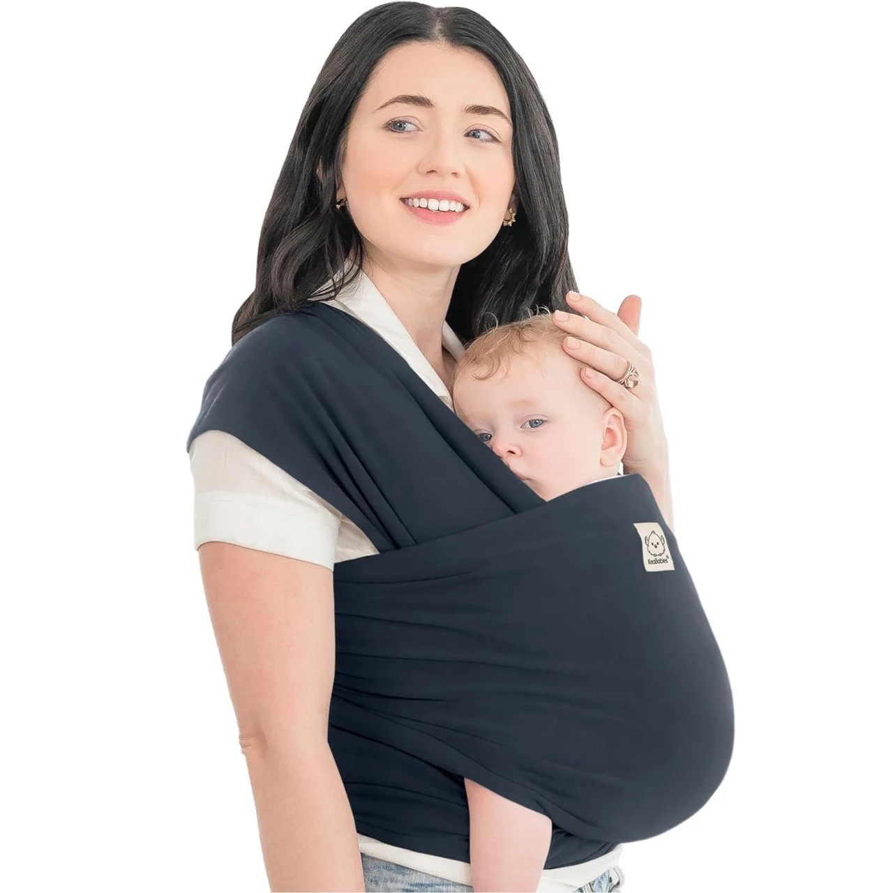 KeaBabies Baby Wrap Carrier - All in 1 Original Breathable Baby Sling, Lightweight,Hands Free Baby Carrier Sling, Baby Carrier Wrap, Baby Carriers for Newborn, Infant, Baby Wraps Carrier (Midnight)