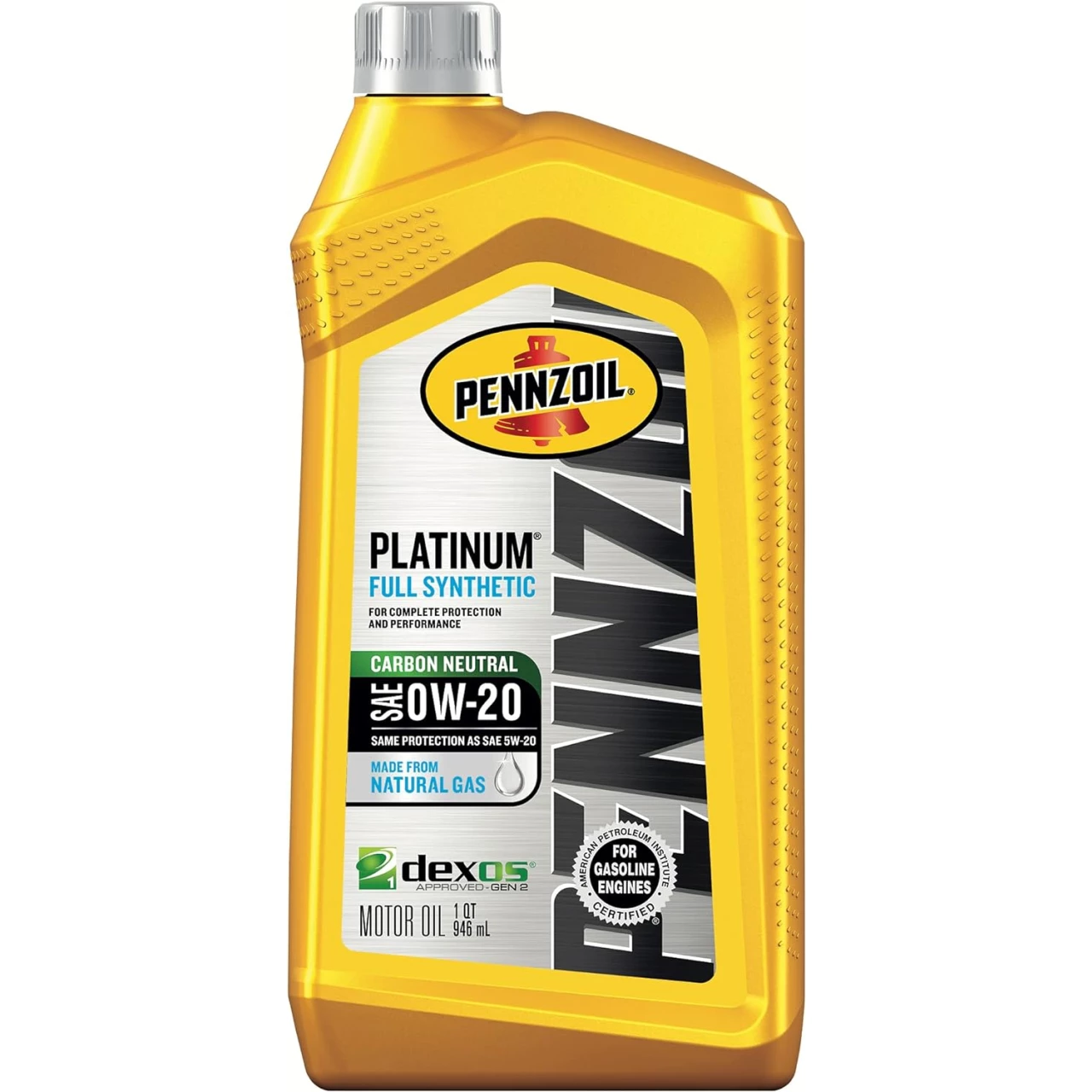 Pennzoil Platinum Full Synthetic 0W-20 Motor Oil (1-Quart, Case of 6)