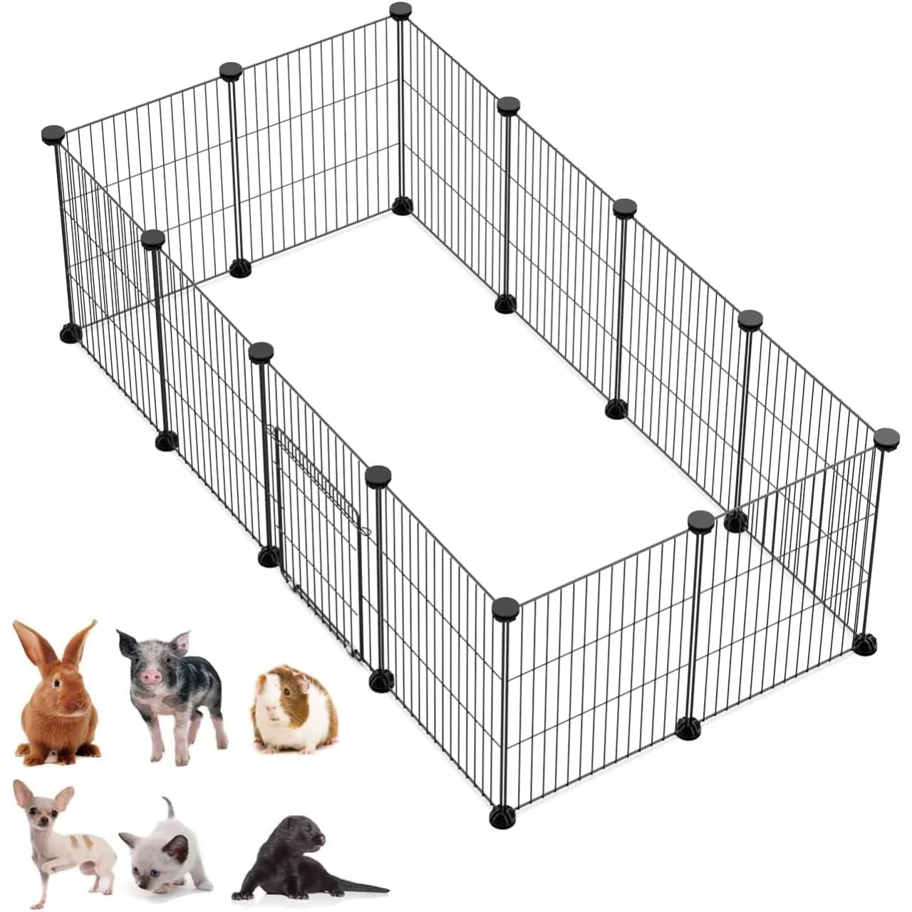 LANGXUN DIY Small Animal Pet Playpen with Door