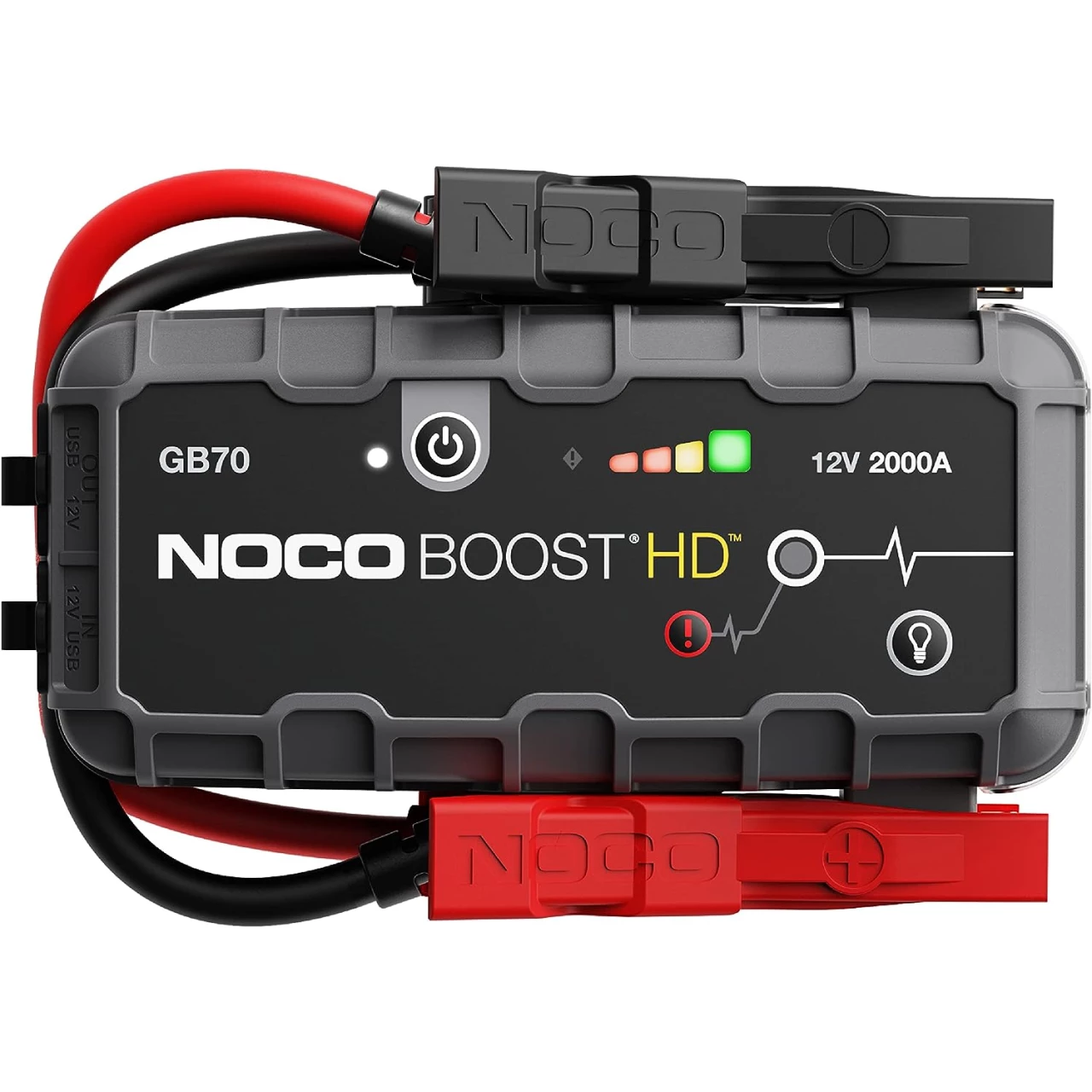 NOCO Boost HD GB70 2000 Amp 12-Volt UltraSafe Lithium Jump Starter Box, Car Battery Booster Pack, Portable Power Bank Charger, and Jumper Cables for up to 8-Liter Gasoline and 6-Liter Diesel Engines