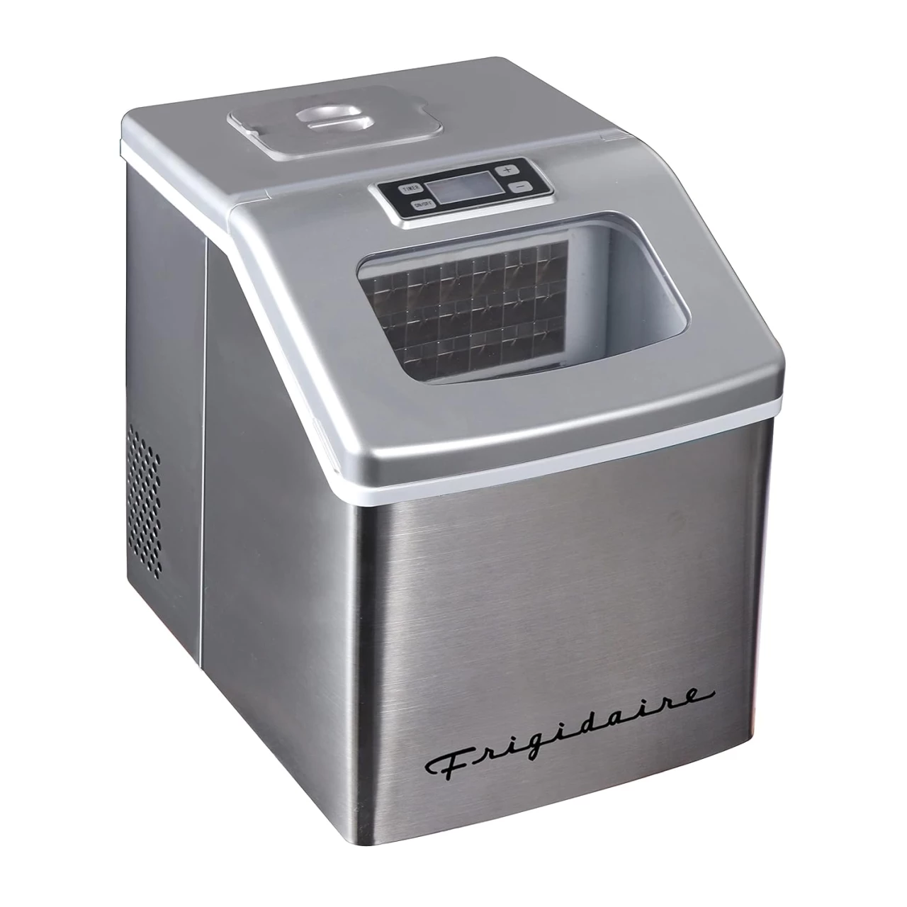 FRIGIDAIRE EFIC452-SS 40 Lbs Extra Large Clear Maker, Stainless Steel, Makes Square Ice