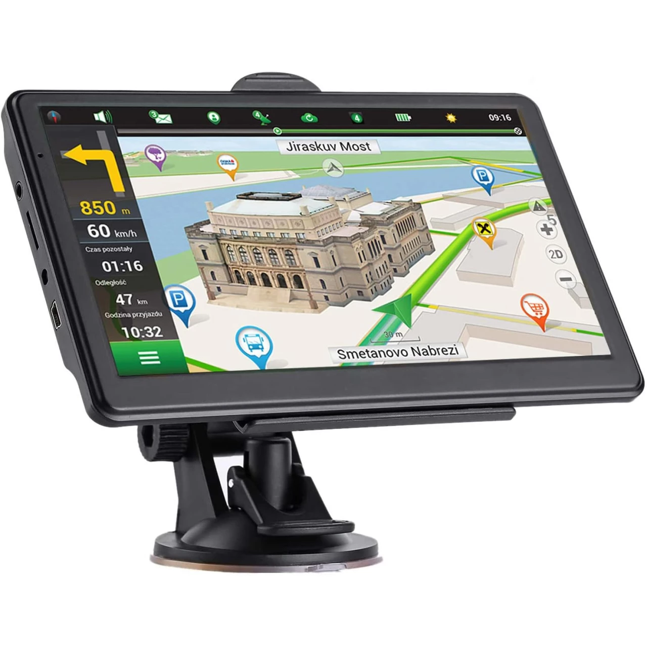 GPS Navigation for Car, Latest 2023 Map 7 inch Touch Screen Car GPS 256-8GB