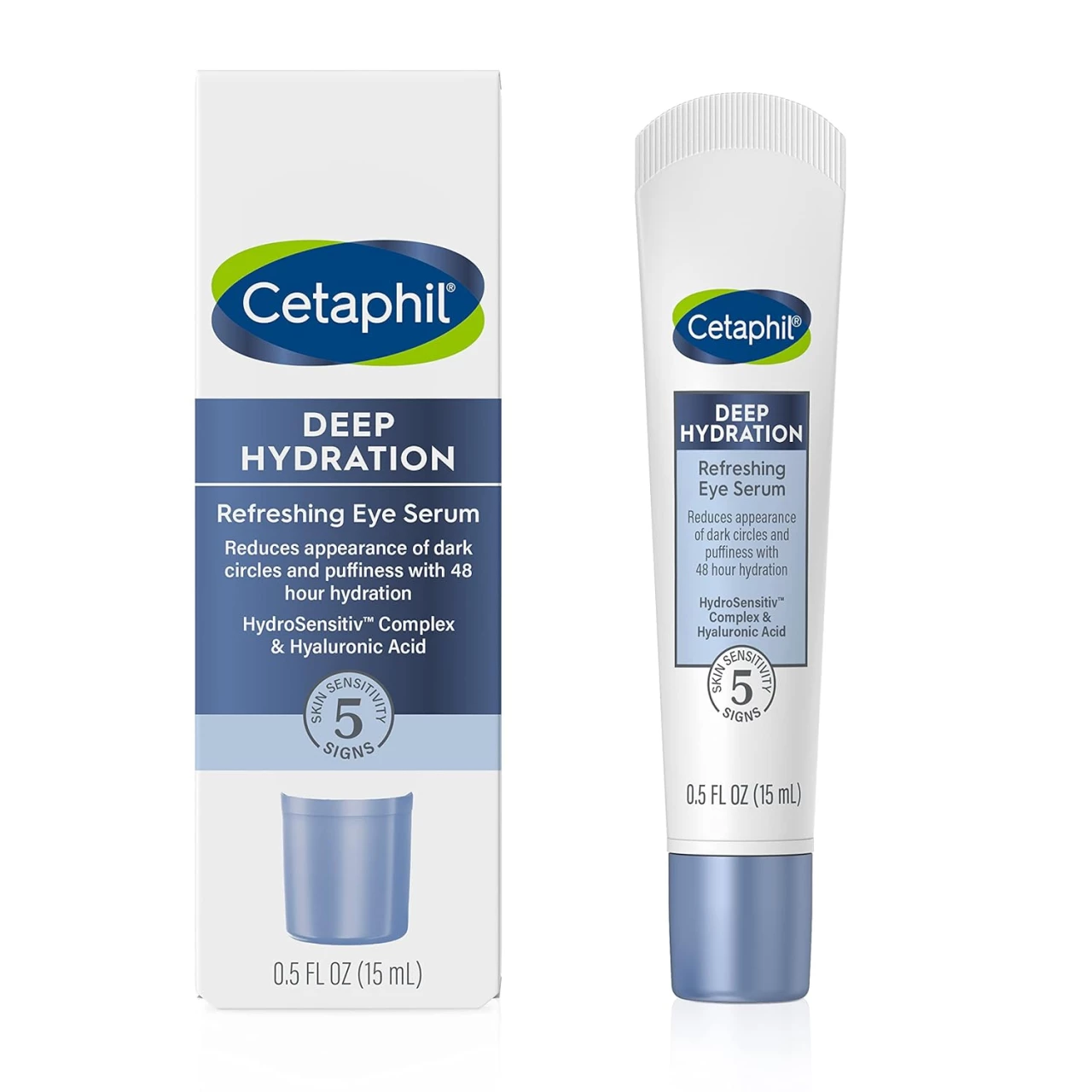 CETAPHIL Deep Hydration Refreshing Eye Serum, 0.5 fl oz, 48Hr Hydrating Under Eye Cream