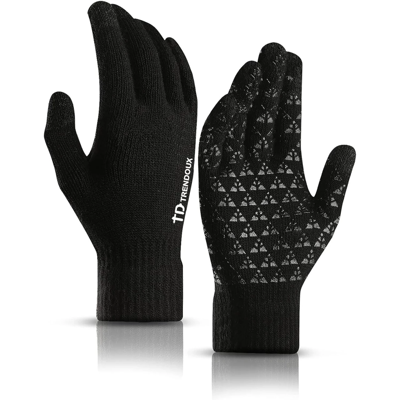 TRENDOUX Winter Gloves for Men Women - Upgraded Touch Screen Cold Weather Thermal Warm Knit Glove for Running Driving Hiking