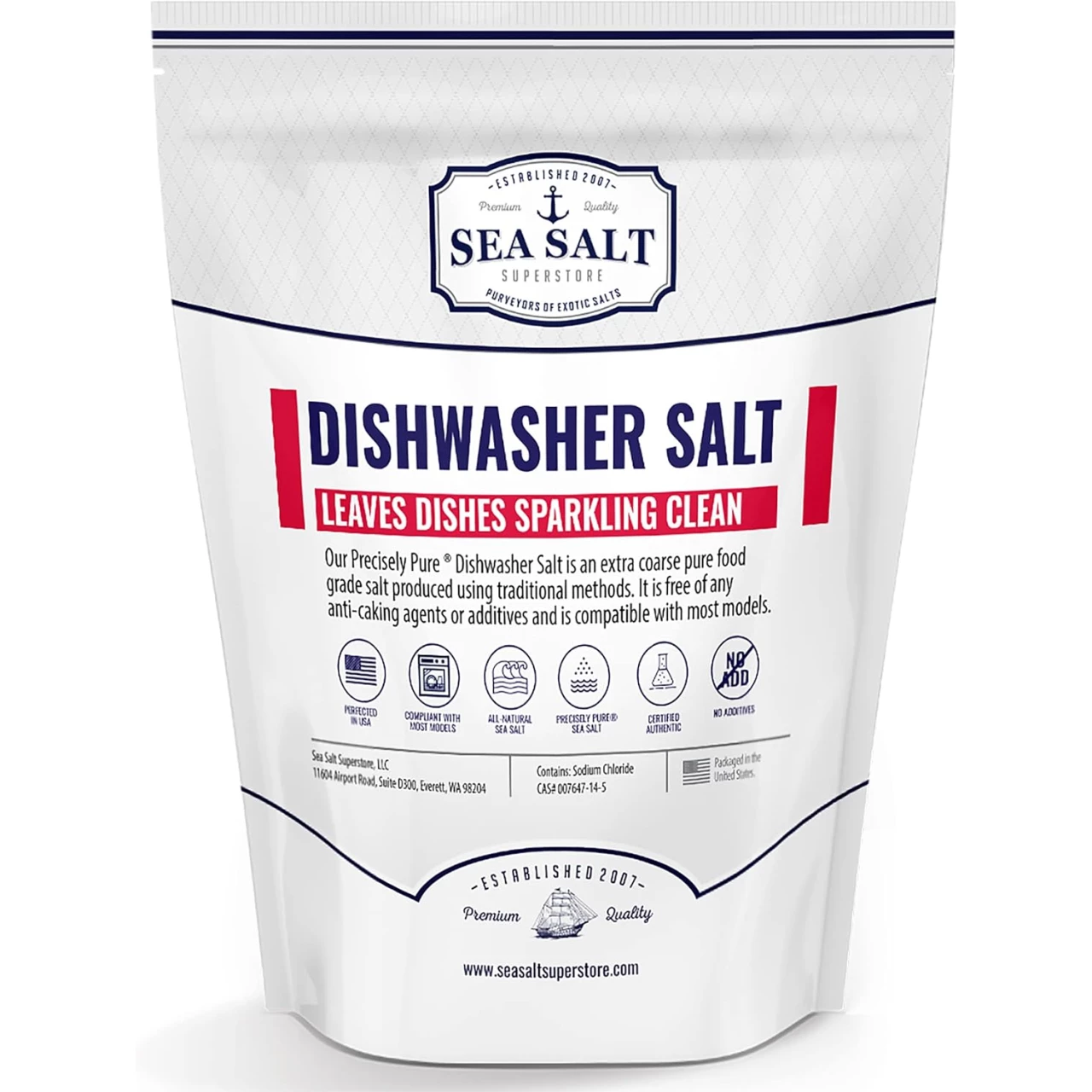 Dishwasher Salt - All-Natural Water Softener Salt (5 lb Bag)