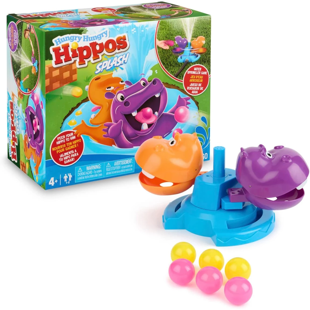 Hasbro Hungry Hungry Hippos Splash – Lawn Water Toys Sprinkler Game for Kids