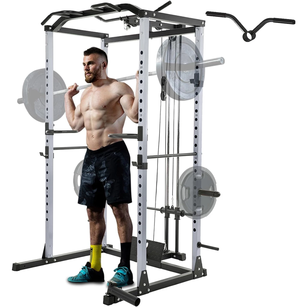 VANSWE Power Cage with LAT Pulldown Attachment (2023 Updated Version)