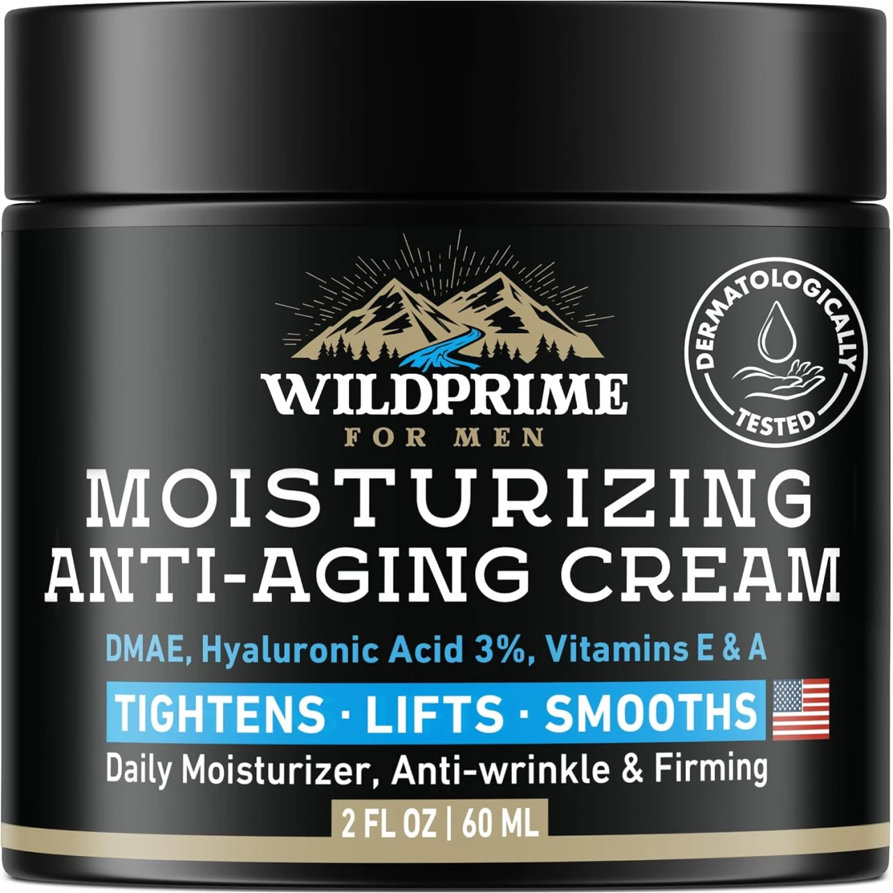 Anti-Aging Face Moisturizer - Face Cream For Men with Collagen, Retinol &amp; Hyaluronic Acid - Made in USA - Fast Anti Aging Effect - Night Cream - Anti Wrinkle Facial Moisturizer - Mens Cream 2oz