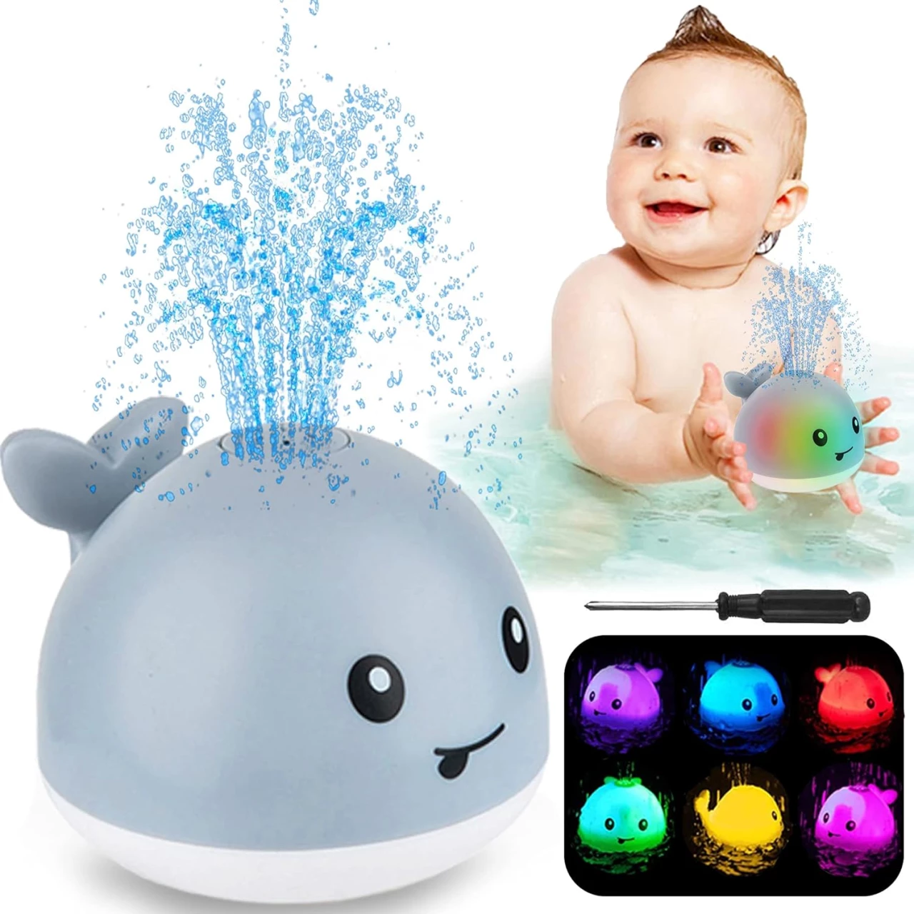 ZHENDUO Baby Bath Toys, Whale Automatic Spray Water Bath Toy