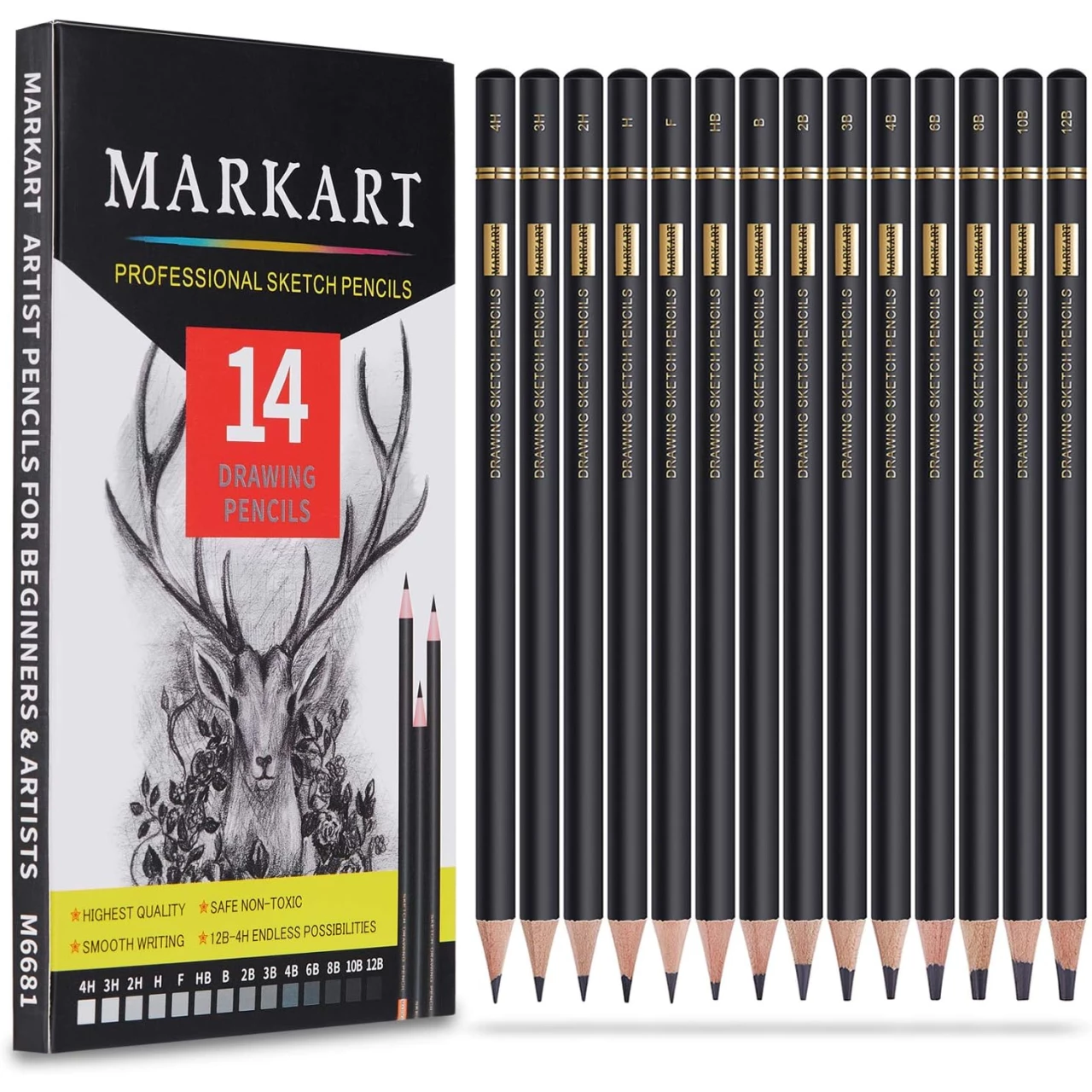 MARKART Professional Drawing Sketching Pencil Set