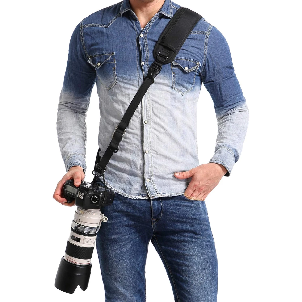 waka Rapid Camera Neck Strap with Quick Release and Safety Tether