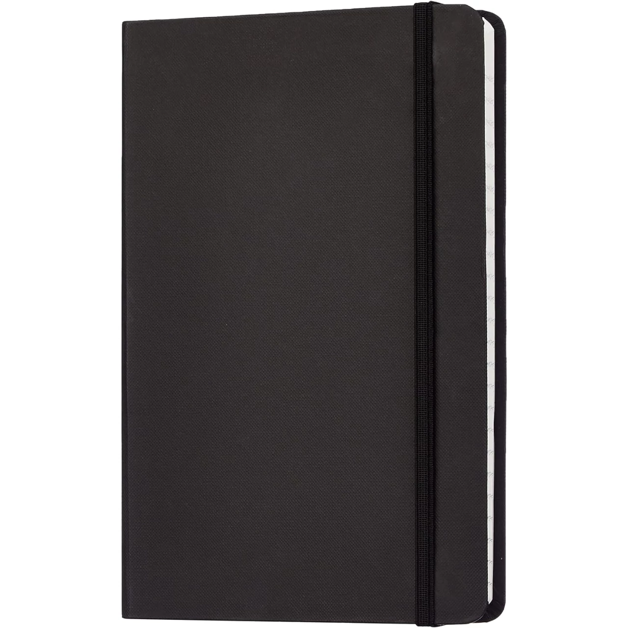 Amazon Basics Classic Notebook, Line Ruled, 240 Pages, Black, Hardcover, 5 x 8.25-Inch