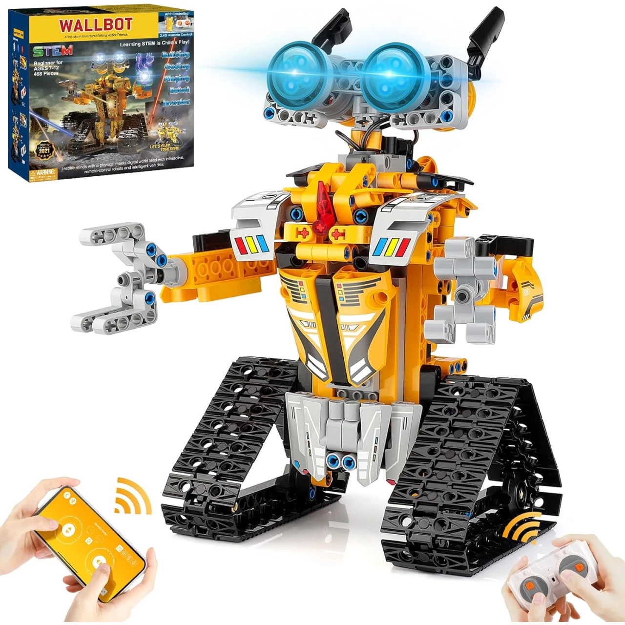 Sillbird STEM Projects for Kids Ages 8-12, Remote &amp; APP Controlled Robot Building kit Toys Gifts for Boys Girls Age 8 9 10 11 12-15 (468 Pcs)