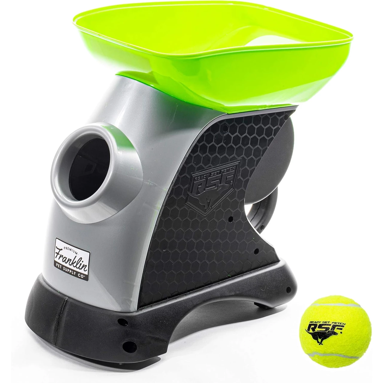 Franklin Pet Supply Ready Set Fetch Automatic Tennis Ball Launcher Dog Toy - Authentic Tennis Ball Thrower - Interactive Toy