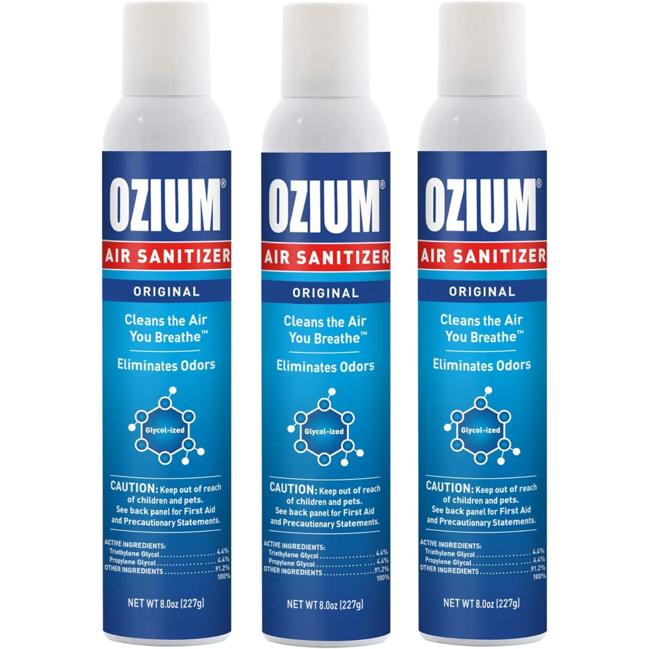 Ozium® 8 Oz. Air Sanitizer &amp; Odor Eliminator for Homes, Cars, Offices and More, Original Scent - 3 Pack