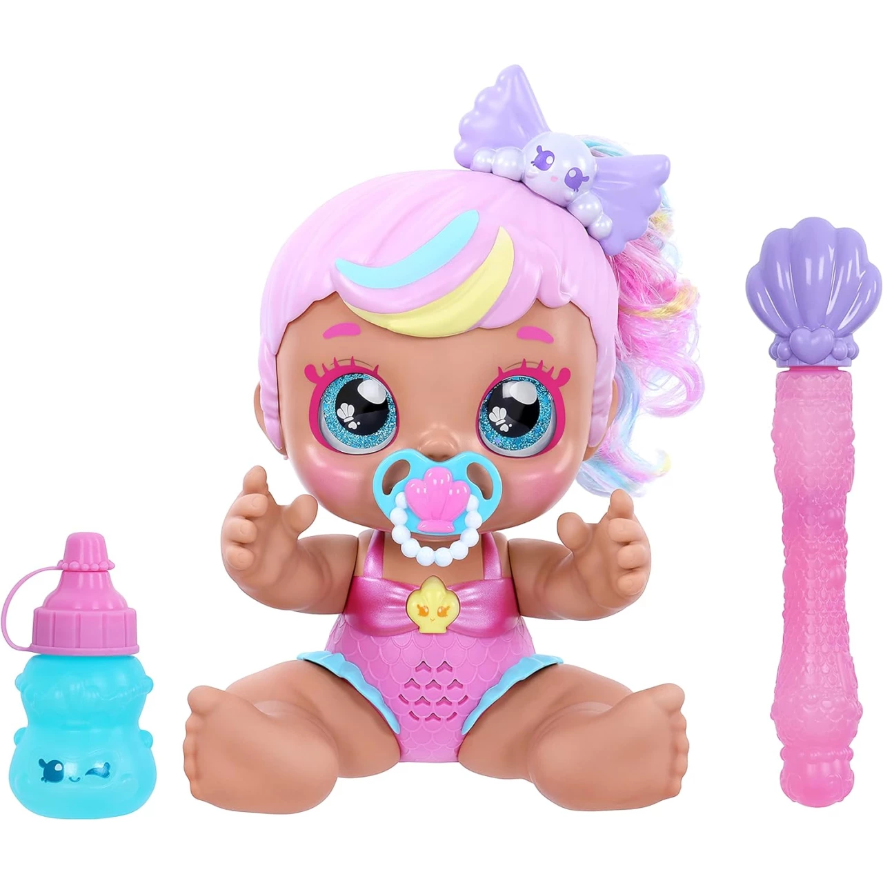 Kindi Kids Electronic 6.5&quot; Doll and 2 Accessories - Poppi Pearl Bubble &lsquo;N&rsquo; Sing