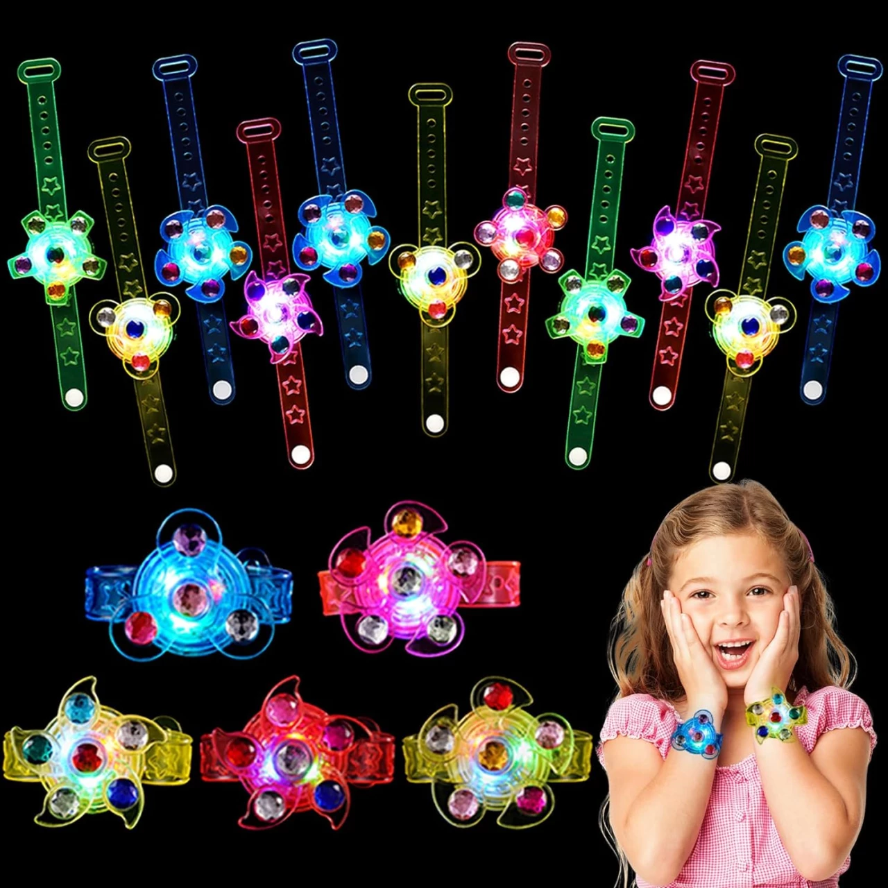 WELLVO 28 Pack Light Up Party Favors for Kids 8-12