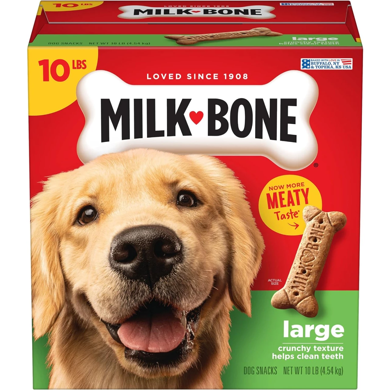 Milk-Bone Original Dog Treats Biscuits for Large Dogs, 10 Pounds (Packaging May Vary)