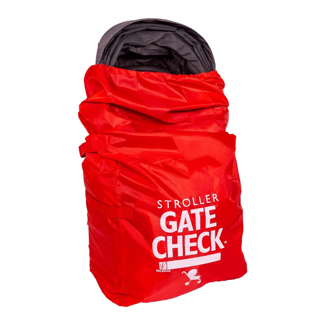 J.L. Childress Gate Check Bag for Single &amp; Double Strollers - Stroller Bag for Airplane - Large Stroller Travel Bag for Airplane - Air Travel Stroller Bag - Red
