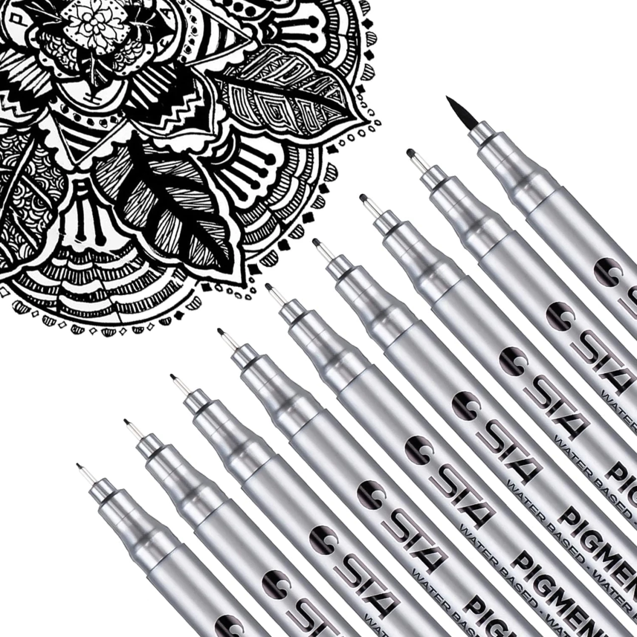 Dyvicl Black Micro-Pen Fineliner Ink Pens, Pigment Liner Multiliner Pens