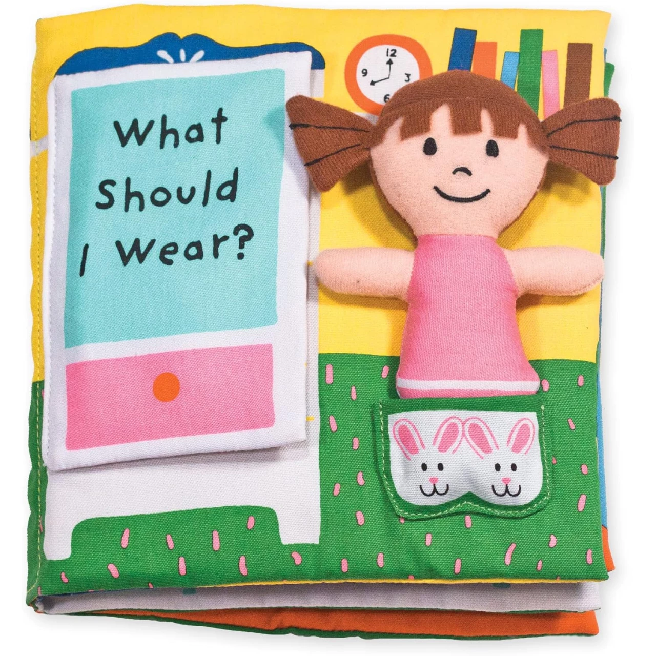 Melissa &amp; Doug Soft Activity Baby Book - What Should I Wear? - Sensory Travel Toys, Dress Up Doll For Babies And Toddlers