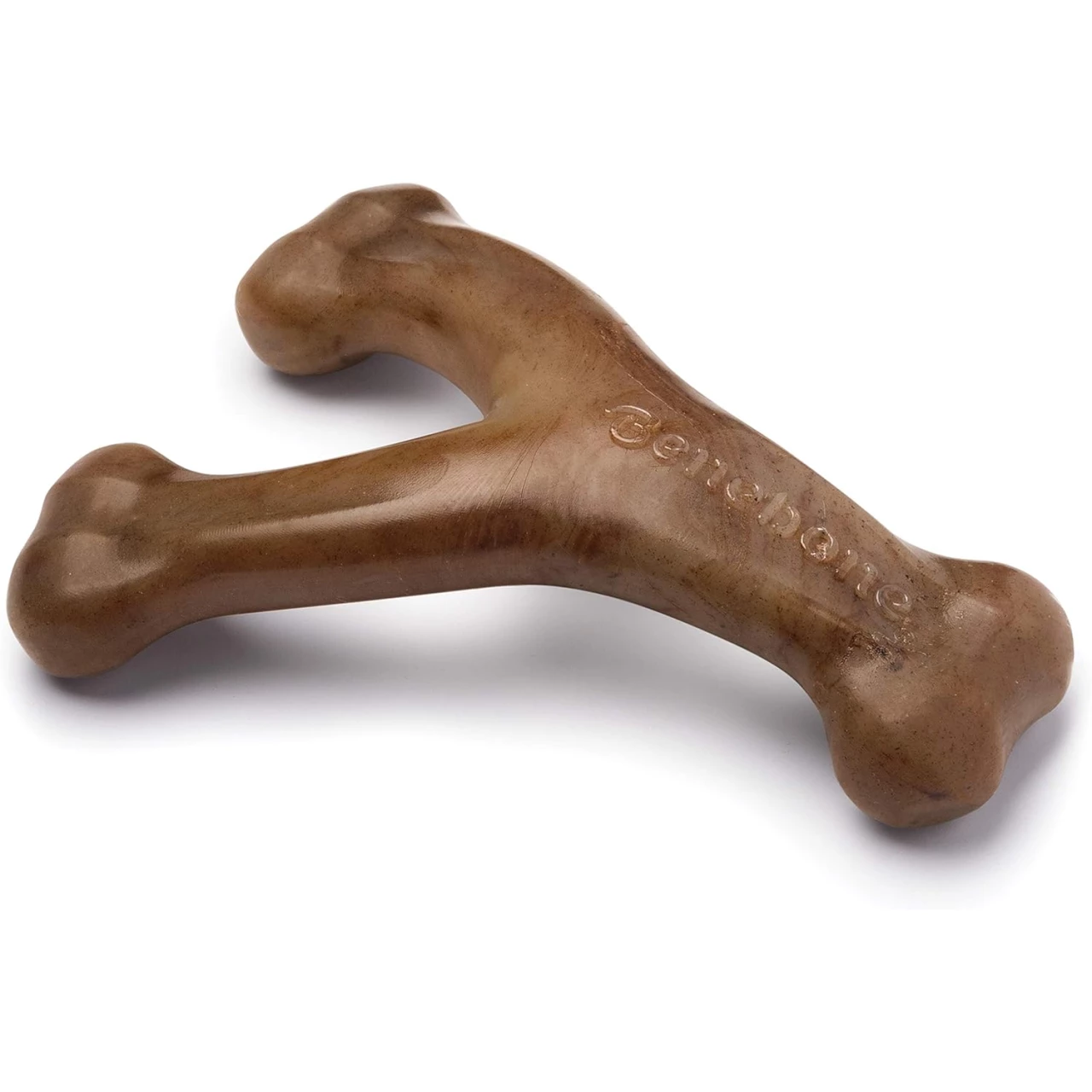 Benebone Wishbone Durable Dog Chew Toy for Aggressive Chewers, Made in USA, Small, Real Bacon Flavor